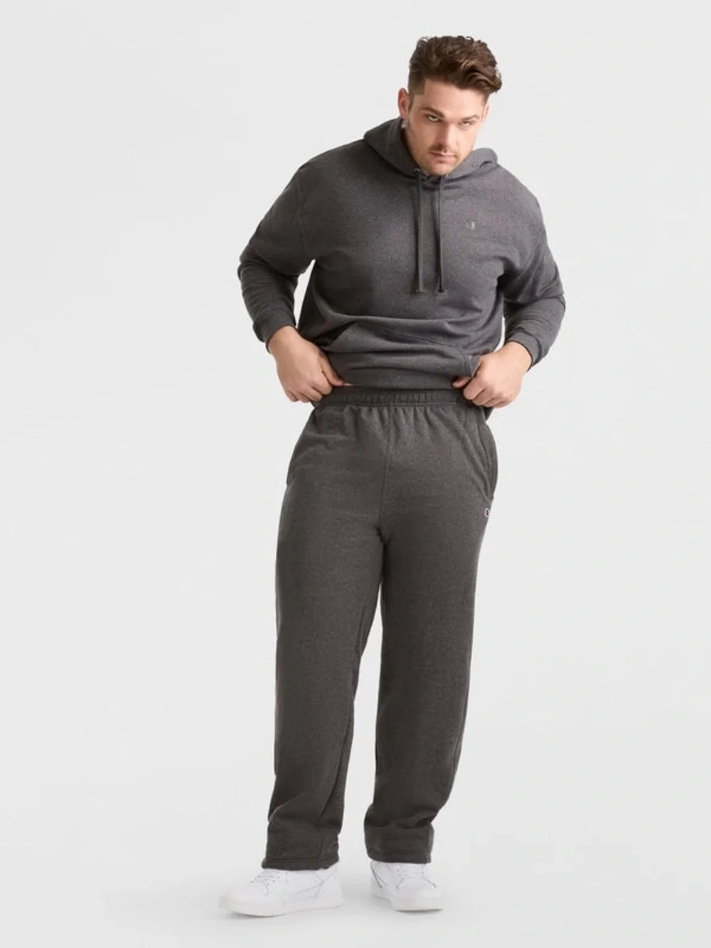 Champion Men's Dark Charcoal Heather Jogger Sweatpants Size Medium
